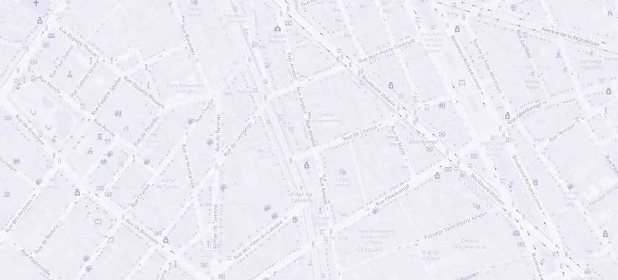Plan : les Éditions Maïa au 127 rue Amelot, Paris 11e